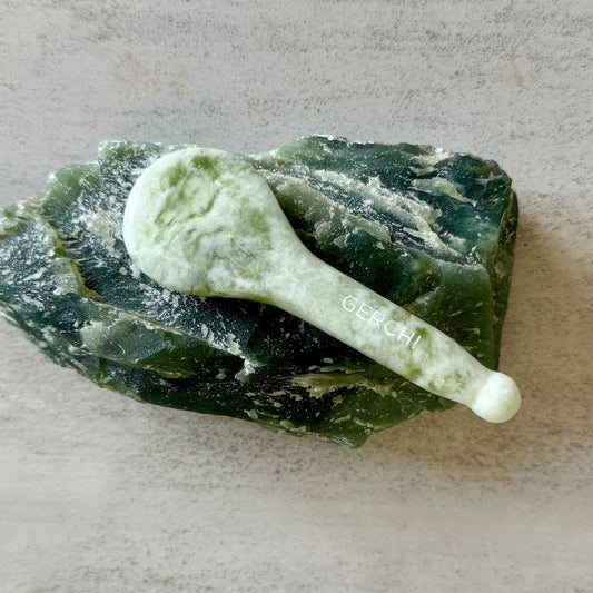 Jade Bojin Gua Sha Spoon