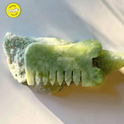 Jade GuaSha Face & Comb Tool